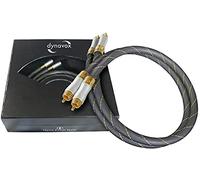 Dynavox cable estéreo RCA de alta gama, cable RCA premium con blindaje múltiple, cobre de alta pureza, conectores chapados en oro de 24k, longitud 0,6m