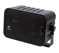 Dynavox Mini Altavoz de 3 vías LS-513 con Pinza de fijación, par para Todo Sistema de Cine en casa, Color Negro