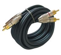 Dynavox Cable estéreo RCA, contactos chapados en oro, adecuado para dispositivos de audio con conectores RCA como amplificadores, reproductores de CD, receptores AV negro/rojo, longitud 2 m
