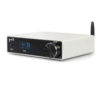 Dynavox DA-200 - Amplificador de Alta fidelidad, Compacto Amplificador Digital estéreo Clase D con BT 5.0, USB DAC, óptico y coaxial, Salida de subwoofer, Elegante Carcasa de Aluminio, Ideal para
