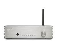 Dynavox DA-300 Amplificador HiFi Compacto Clase D con HDMI ARC, Bluetooth 5.0, USB, entradas óptica y coaxial, Carcasa de Aluminio, Ideal para TV y Streaming Musical, Plata