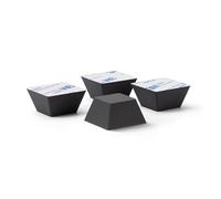 Dynavox EDS32 amortiguadores de Silicona, Juego de 4 pies antivibración con Adhesivo 3M para Equipos HiFi, Altavoces, subwoofer, Tocadiscos y amplificadores, Color Negro