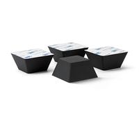 Dynavox EDS50 amortiguadores de Silicona, Juego de 4 pies antivibración con Adhesivo 3M para Equipos HiFi, Altavoces, subwoofer, Tocadiscos y amplificadores, Color Negro