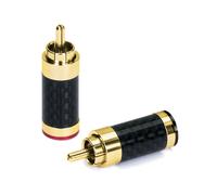 Dynavox Juego de 4 conectores RCA de carbono, chapados en oro