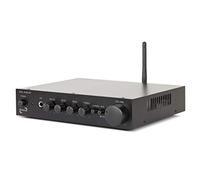 Dynavox ESA-18 MK BT - Amplificador estéreo Compacto, terminales de conexión atornillables para Altavoces, Antena BT integrada y Entrada de micrófono, Color Negro