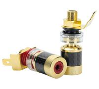 Dynavox Juego de 2 casquillos para banana Pro Carbon chapados en oro