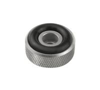 Dynavox Juego de 4 Patas de Aluminio moleteadas para Dispositivos HiFi como Altavoces, amplificadores y Tocadiscos, Color Plateado