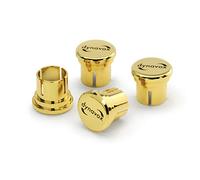 Dynavox Juego de 4 tapas de protección RCA para conectores RCA chapados en oro de 24 quilates