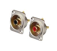 Dynavox Juego de Conectores RCA Pro 1 x Rojo 1 x Negro