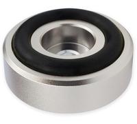 Dynavox Patas de Aluminio Midi, Juego de 4 Unidades, con amortiguadores de Goma, máx. 10 kg por Pata, óptimas para Dispositivos HiFi y Equipos de Audio, Plateado