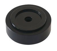 Dynavox Patas de Aluminio para Dispositivos HiFi - Juego de 4 Unidades, pulidas, Incluidas 2 amortiguadores de Goma por Pata, Ø 50 mm, Orificio M5, amortiguación de Vibraciones, Negro
