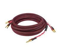 Dynavox Perfect Sound Cable de altavoz, par, cable de altavoz flexible de alta gama con conectores tipo banana, preensamblado, color negro/rojo, longitud 3 m