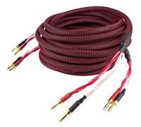 Dynavox Perfect Sound Cable de altavoz, par, cable de altavoz flexible de alta gama con conectores tipo banana, preensamblado, color negro/rojo, longitud 5 m