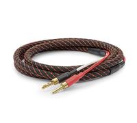 Dynavox Perfect Sound Flex Cable de Altavoz, confeccionado, extremadamente flexible, conectores huecos de banana chapados en oro, transmisión de señal sin pérdidas, cobre OFC de alta pureza, par, 2m