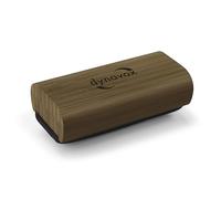 Dynavox Samt-Reinigungspuk SP120 - Cepillo de Terciopelo para Limpieza de Vinilo de bambú sostenible con Almohadilla de Terciopelo, Limpieza Suave LP Incluye Bolsa, bambú marrón Oscuro