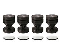 Dynavox Sub-Watt-Absorber, Juego de 4 Unidades, desacopladores Ajustables en Altura para Dispositivos HiFi y Altavoces con Arandelas, Color Negro