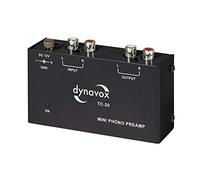 Dynavox TC-20 preamplificador de Phono, Carcasa metálica compacta, para Tocadiscos con Sistemas de cápsulas MM, Negro
