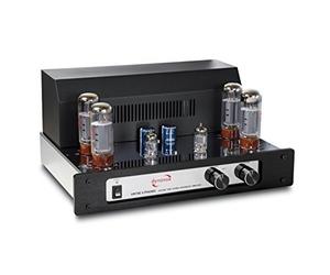 Dynavox VR-70E II Phono amplificador integrado a válvulas, amplificador HiFi, diseño vintage con rejilla de protección desmontable, preamplificador phono integrado para tocadiscos, color cromado