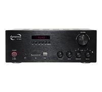 Dynavox VT-80 Amplificador estéreo Compacto, terminales de conexión atornillables para 4 Altavoces, Control Remoto Solo para entradas Digitales (USB, Tarjeta SD), Antena BT integrada, Negro