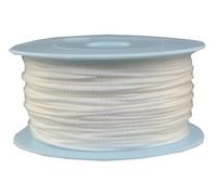 Dyneema - Cuerda trenzada de Dyneema, diámetro de 1 mm, 50 metros, 195 daN, 5 colores (blanco)