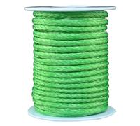 Dyneema - Cuerda trenzada, Dyneema, diámetro 4 mm, 10 m, color verde, 1300 daN
