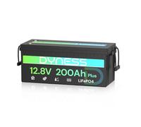 Dyness LiFePO4 Batería de Litio 12V 200Ah con BMS de 200A y Protección contra Bajas Temperaturas, 2560Wh para Ciclo Profundo en Marina/RV, Ideal para Solar, Overland/Furgonetas y Fuera de la Red
