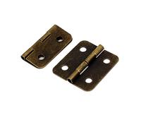 DyniLao - Puerta de armario para muebles, 1,2 pulgadas de longitud, bisagras plegables de metal, tono bronce, 2 piezas