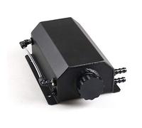 Dyno Racing Depósito universal de aleación de 2 litros para aceite de motor, combustible, gas, tanque de respiración, botella de refrigerante, radiador (BK)