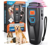 DynVapor Dispositivo disuasorio de ladridos de perro, entrenador ultrasónico para perros con 3 modos, dispositivo antiladridos de rango de 50 pies, detiene los ladridos no deseados y mejora el