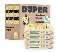 DYPER Toallitas para recién nacidos a base de plantas, para bebés recién nacidos, mezcla de viscosa y lyocel, hipoalergénicas para pieles sensibles, sin perfume, 99% toallitas a base de agua para cara