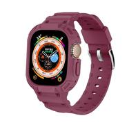 DYPERO Correa + funda para Apple Watch Strap 8 Ultra 49mm iWatch Series 8 Ultra 49mm Sports Wrist Transparente Silicona Pulsera Correas de reloj (Color : Rojo, Tamaño: 8 Ultra 49mm)