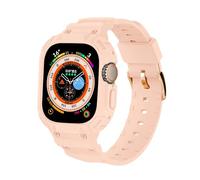 DYPERO Correa + funda para Apple Watch Strap 8 Ultra 49mm iWatch Series 8 Ultra 49mm Sports Wrist Transparente Silicona Pulsera Correas de reloj (Color : Rosa, Tamaño: 8 Ultra 49mm)