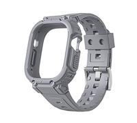 DYPERO Para Apple Watch Band Ultra 49 mm Funda protectora de silicona TPU Pulsera para iWatch Series 8 7SE654 41/45/40/44 mm (Color: Gris, Tamaño: 44 mm o 45 mm)