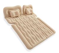 DYQACY Colchón de aire para BMW iX (I20) 2022-2025, cama inflable portátil para cajuela, asiento trasero, superficie aterciopelada para camping, viajes, SUV, MPV, minivan, beige, sin muelle de pies