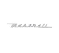 DYQCD 1 Tapa Coche Emblema Insignia para Maserati Quattroporte Letras Emblema Etiqueta Engomada Emblema Adhesivo Embellecedores Accesorios,Silverstyle
