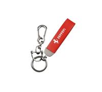 DYQCD 1 Tapa Llavero Coche para Ferrari Portofino Roma SF90 458 Llavero Metálico Coche Llavero Redondo Personalizados Aleación Llavero Accesorios Coche,RedStyle
