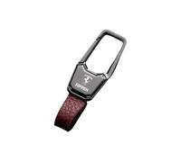 DYQCD 1 Tapa Llavero Coche para Ferrari Roma SF90 458 488 812 Llavero Metálico Coche Llavero Redondo Personalizados Aleación Llavero Accesorios Coche,RedStyle