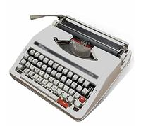 Dyqyym Máquina de Escribir Manual Vintage para una Experiencia de Escritura clásica, máquina portátil Tradicional para escritores Que Buscan un Estilo nostálgico (Blanca)