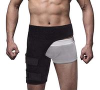 Dyqyym Soporte para la ingle, vendaje de soporte para aliviar el dolor de cadera, ingle, isquiotibiales, muslos y nervio ciático, cinturón de soporte para hernia posoperatoria.