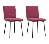 DYRJDJWIDHW 2 Pack Dining Chairs Velvet Upholstered, Burgundy Red Ergonomic Design, Comfortable Padded Seat and Backrest, Sturdy Metal and Plywood Frame for Dining Room, Living Room, Kitchen