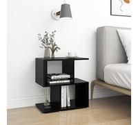 DYRJDJWIDHW 2 Pack Night Stands Black 50x30x51.5cm, Plywood Bedside Table with Open Storage Shelves for Bedroom, Living Room, Elegant Modern Design Easy to Clean