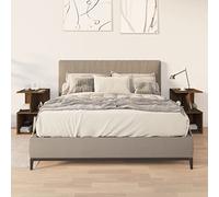 DYRJDJWIDHW 2 Pack Night Stands, Brown Oak Plywood Bedside Tables 35x35x55 cm with Open Storage Shelves, Sturdy & Moisture-Resistant for Bedroom Living Room Home Decor