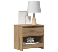 DYRJDJWIDHW 2 Pack Night Stands Set of 2, Engineered Wood Bedside Table with Drawer and Shelf, Modern Side Table for Bedroom Living Room, Artisan Oak Finish, 40x30x39cm