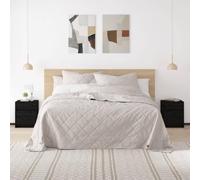 DYRJDJWIDHW 2 Pack Night Stands Solid Pine Wood Black 40x31x50 cm Bedside Tables with Storage for Bedroom, Modern Nightstands with Wall Mounting Kit, Sturdy & Stylish