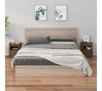 DYRJDJWIDHW 2 Pack Night Stands with Drawer, Solid Pine Wood Bedside Tables, Honey Brown Rustic Nightstands for Bedroom, 40x35x49 cm Storage End Tables