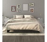 DYRJDJWIDHW 2 Pack Nightstand Set, Concrete Gray Plywood Bedside Table with Storage Shelf, Modern End Table for Bedroom Living Room, Easy Assembly 40x40x50cm