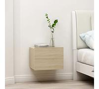 DYRJDJWIDHW 2 Pack Nightstand with 2 Drawers, Solid Plywood Oak Finish Bedside Table 40x30x30 cm, Sturdy Storage End Table for Bedroom Living Room, Easy Assembly Modern Accent Furniture