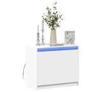 DYRJDJWIDHW alacena aparadores aparador Entrada homn livingAparador con LED Madera de ingeniería Blanco 72x34x61 cm