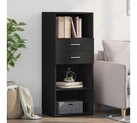 DYRJDJWIDHW alacena armarios de Cocina alacenas de Cocina Muebles auxiliares de cocinaAparador Alto Madera de ingeniería Negro 50x42,5x124 cm