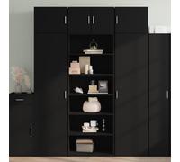 DYRJDJWIDHW aparador Entrada homn Living Muebles de Entrada almacenajeAparador Alto Madera contrachapada Negro 70x41x185 cm